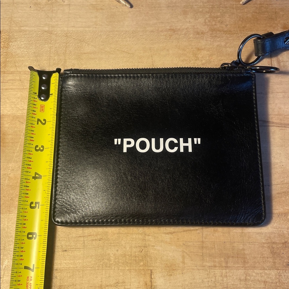 Off-White x Virgil Abloh 'Pouch' Double Pouch Zip Wristlet Clutch ! - Picture 10 of 12